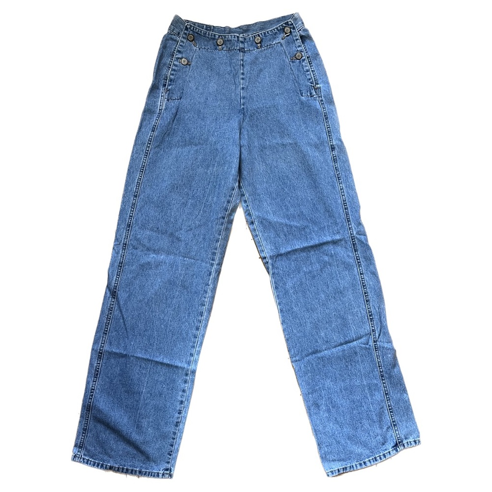 Vintage Y2K 90s LEI Sailor Button Front High Waisted Jeans Juniors Size 9 EUC
